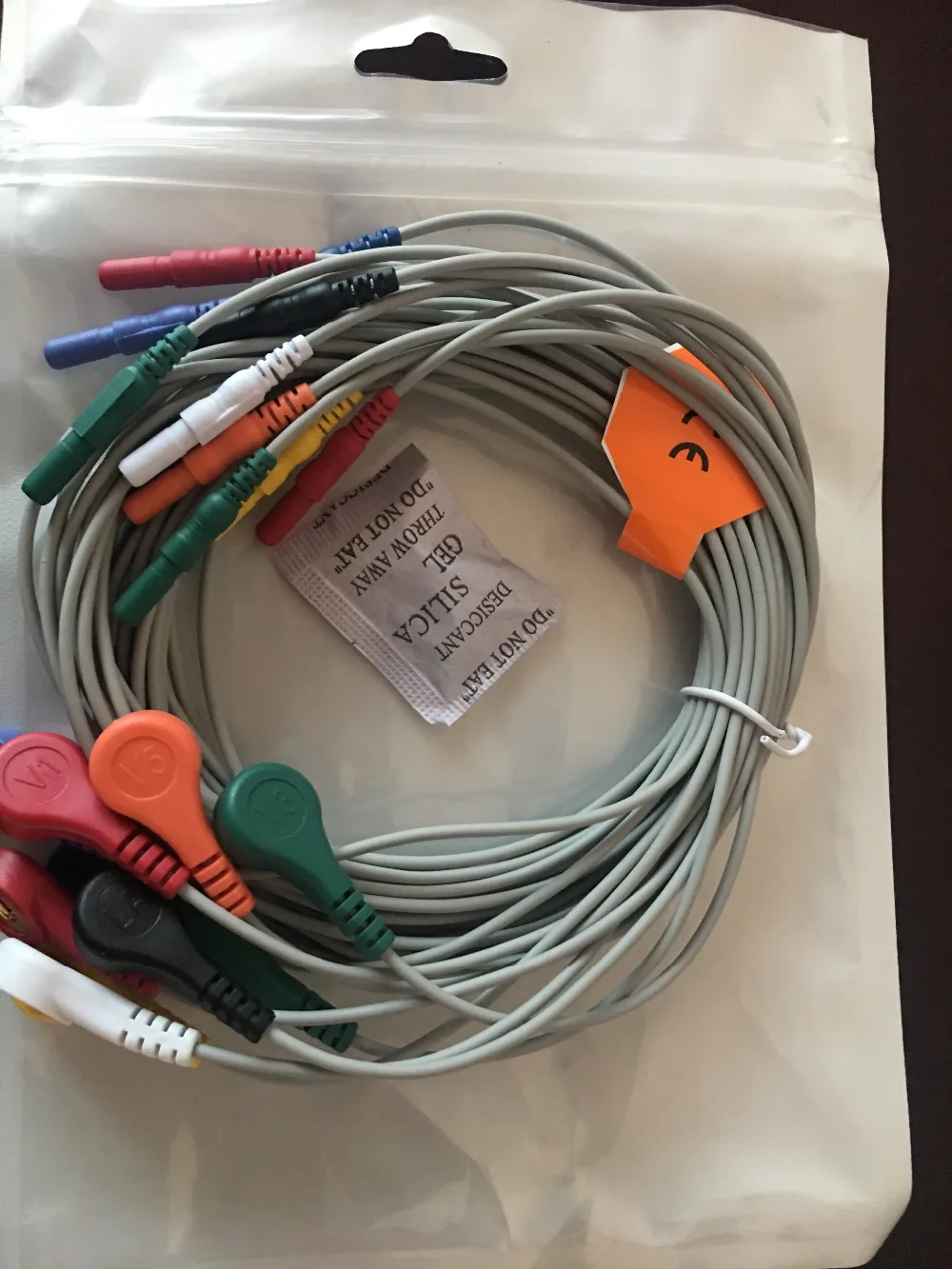 Новый совместимый кабель для записи ЭКГ Holter DIN 10 lead ECG leadпровода Snap/ AHA с гарантией 1