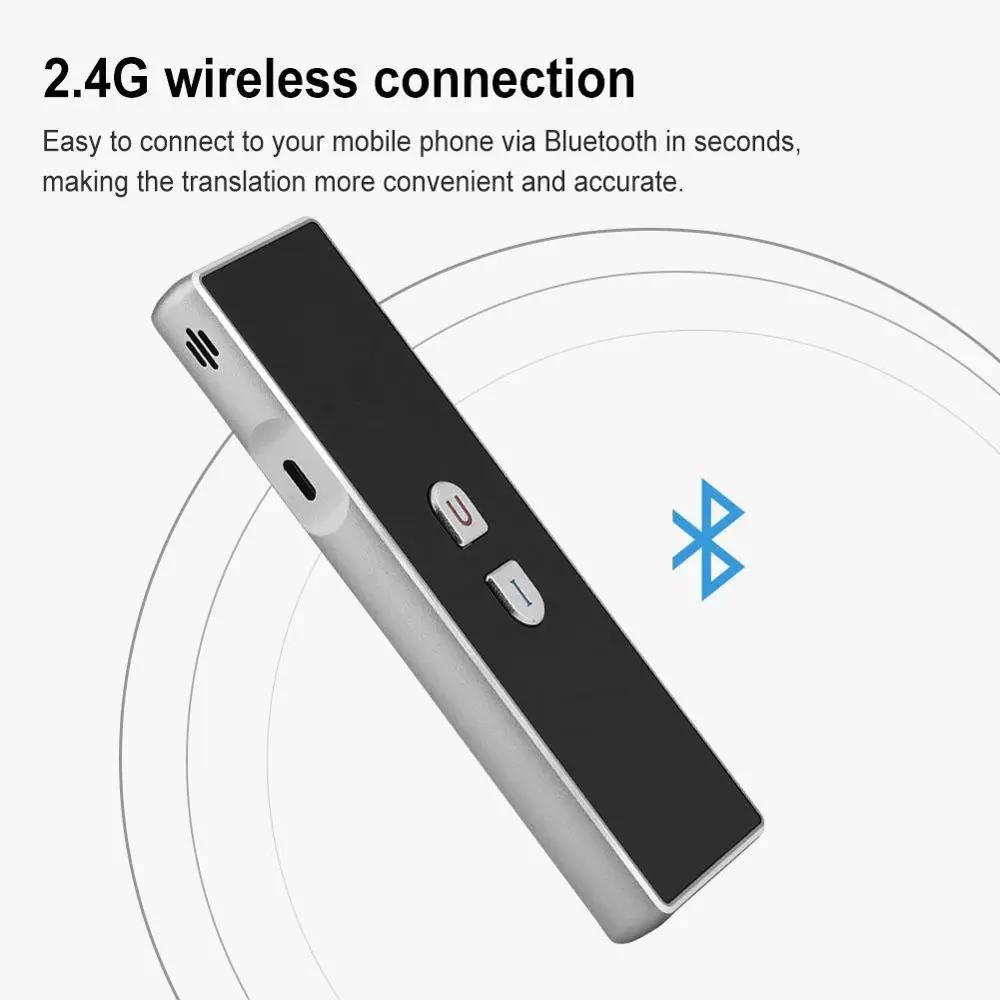 Умный голосовой переводчик, беспроводной Bluetooth, переводчик на глобальный язык, traductor instantaneo de voz, новая версия