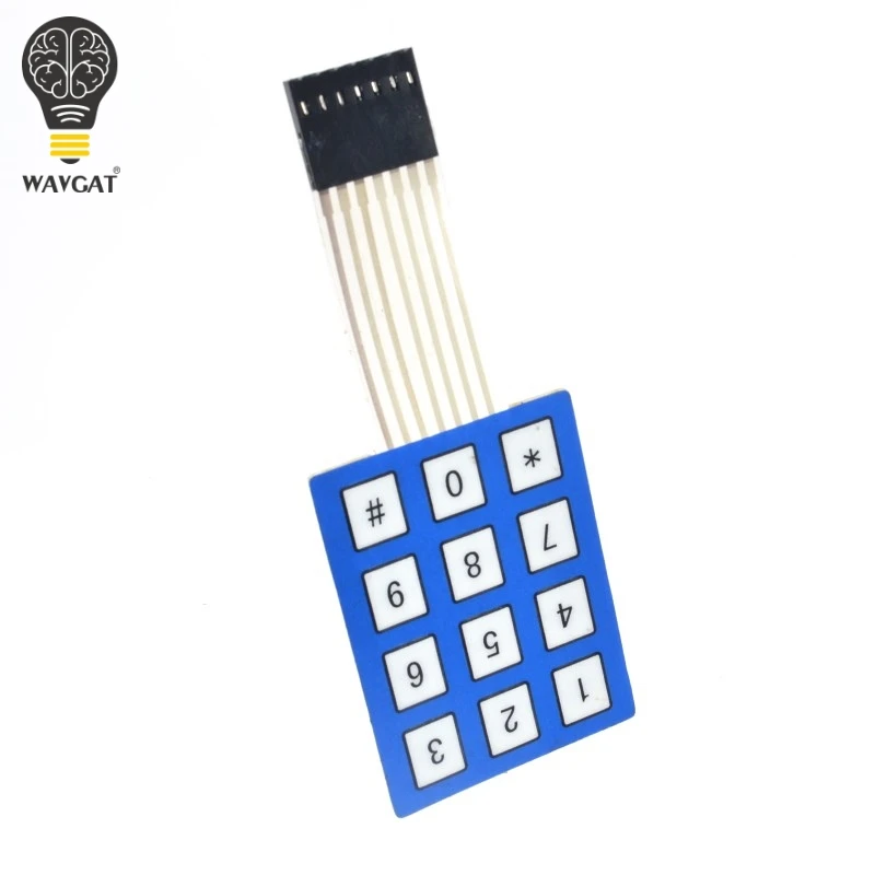Матричный массив 3x4 мембранная переключатель клавиатура 12 клавиш 4*3 4X3 3*4 клавиши