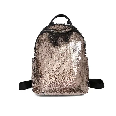 Женский рюкзак с блестками, Большой Вместительный рюкзак Mochila Feminina из искусственной кожи, рюкзак с блестками для девочек, дорожные сумки - Цвет: gold