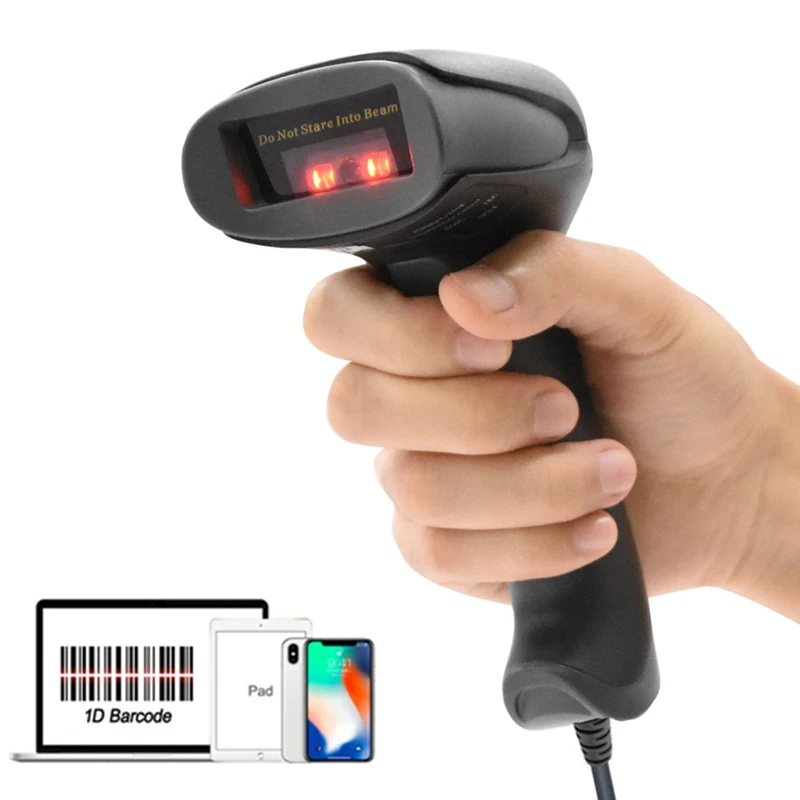 Ручной проводной сканер штрих кода Netum F20 портативный с 32 битным Usb кабелем