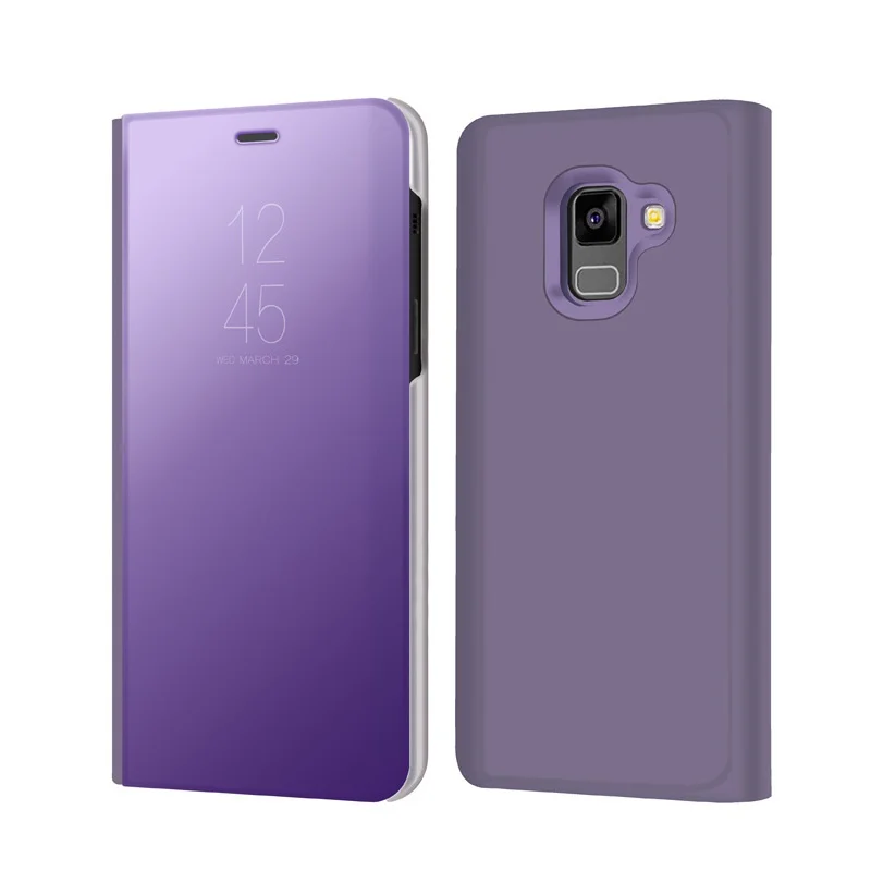 Dulcii Телефон чехол для Samsung Galaxy A8 случае просмотр информации поверхности зеркала
