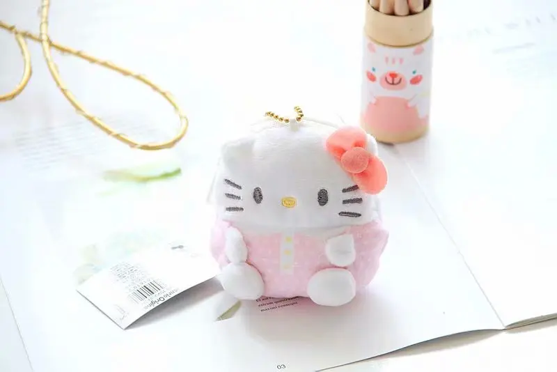 Sanrio, Hello Kitty My Melody Cinnamoroll Pom Purin мультфильм плюшевые портмоне сумки милая цепочка для ключей бумажник сумка для девочек Подарки