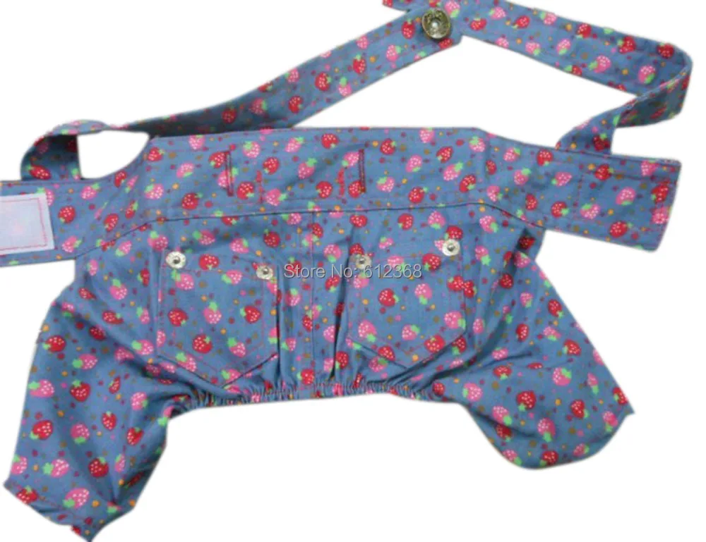 Tangpan Клубника Собака Комбинезон Щенок подтяжки джинсы брюки короткие трусики
