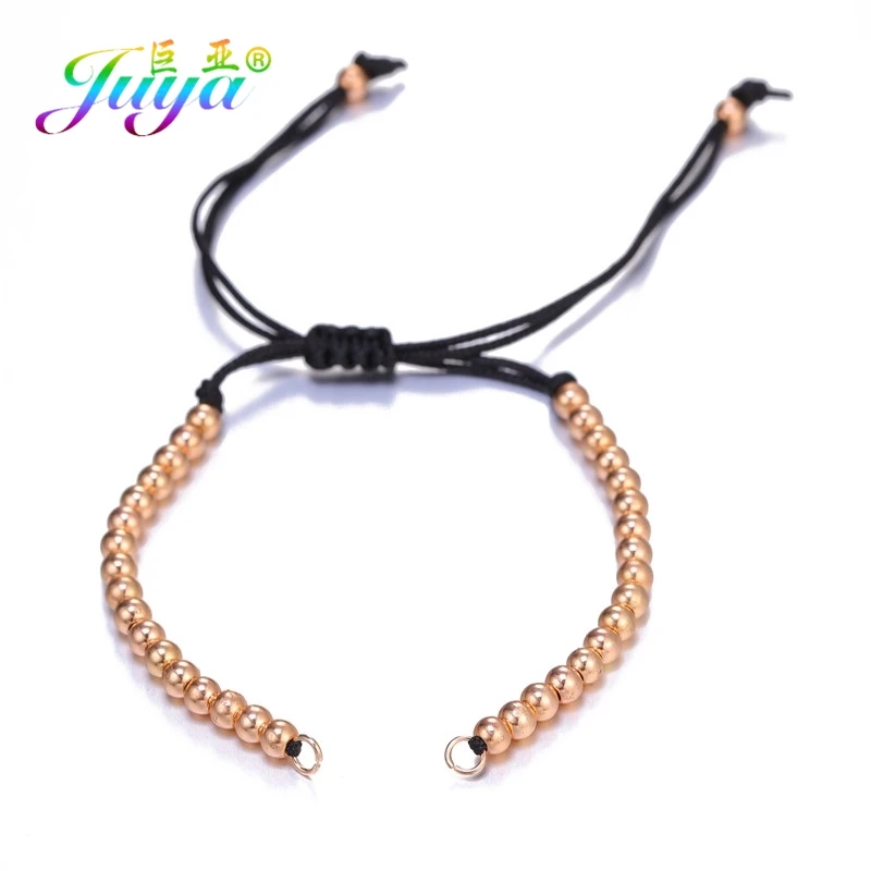 Rose Gold Black Juya, 5 шт.,, сделай сам, медные цепи, фурнитура, ручная работа, регулируемые слайдеры, цепи для модных разъемов, очаровательные браслеты, изготовление - Цвет: Rose Gold Black