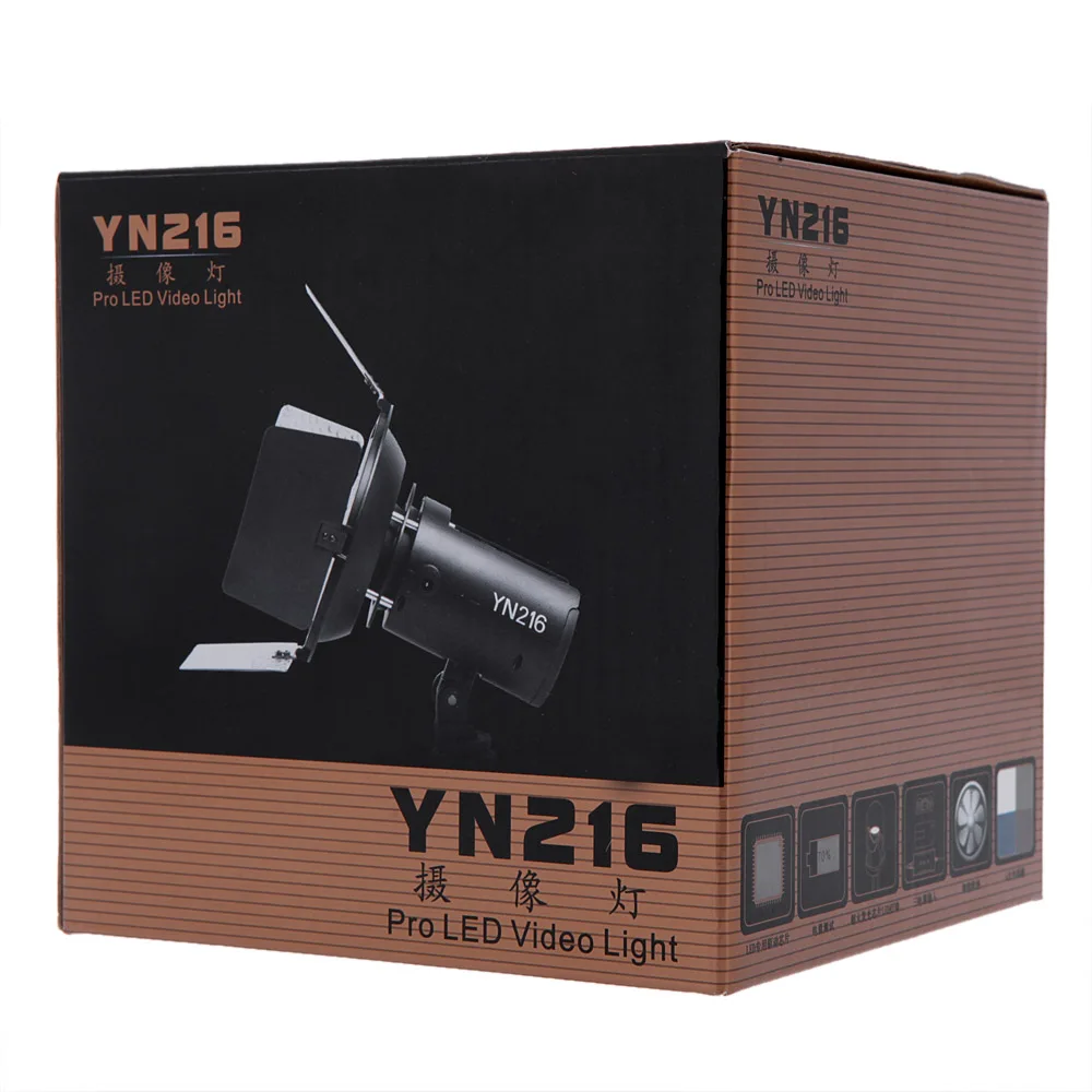 YONGNUO YN216 3200K-5500K Светодиодная лампа для видеосъемки с 4 цветными пластинами