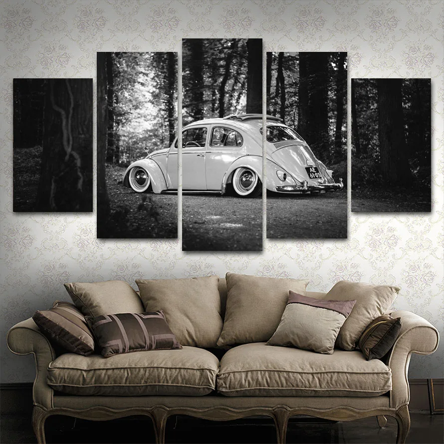 Прямая доставка HD 5 панель печатной холст картина Книги по искусству автомобиля