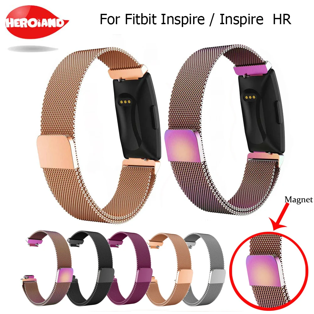 Ремешок для часов Fitbit Inspire магнитный ремешок из нержавеющей стали отслеживания