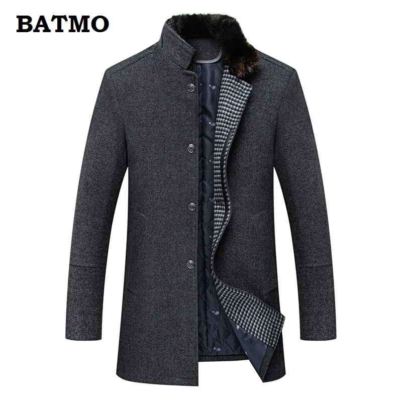 BATMO 2019 Новое поступление Зимний высококачественный шерстяной Теплый Тренч для
