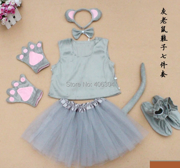 Детский костюм животного для косплея повязка на голову жилет юбка перчатки|fox