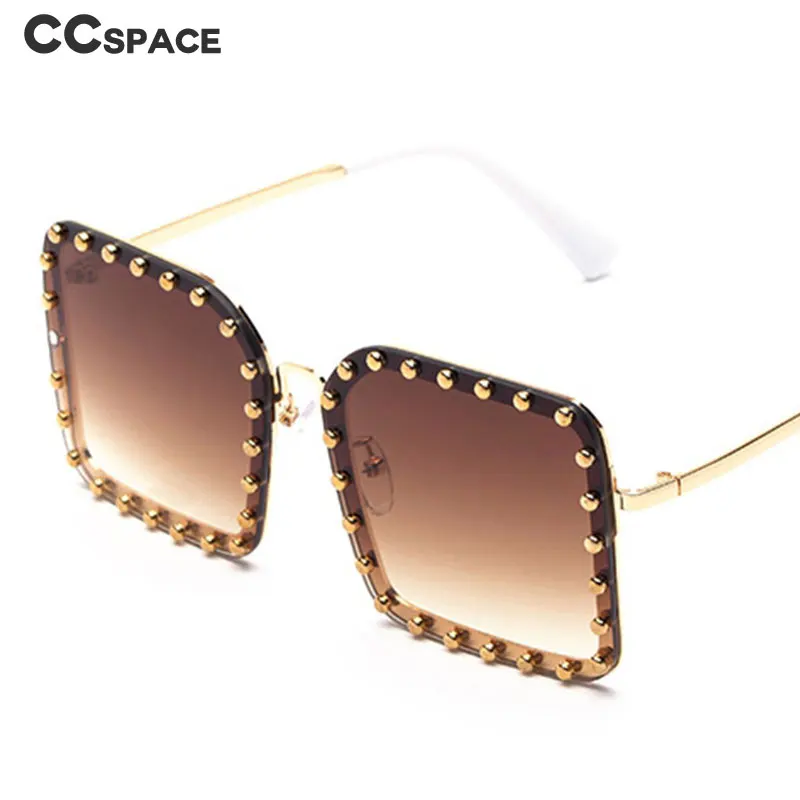 Мужские и женские солнцезащитные очки с заклепками винтажные UV400 47046|Женские