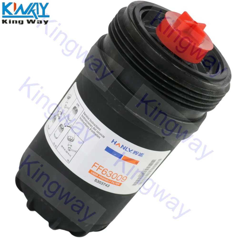 Бесплатная доставка King Way FF63009 заменяет двигатели Cummins топливный фильтр 5303743 FH22168
