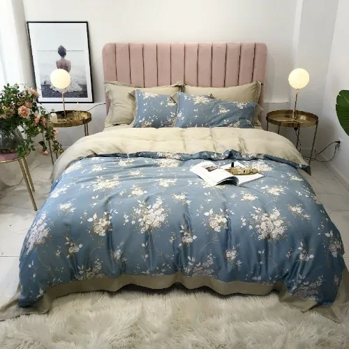 bedding set 2 Летний тенсель шелк Boho Роскошные наборы постельных принадлежностей queen King Размеры пододеяльник простыня установлены ropa де Кама jogo де Кама - Цвет: bedding set 2