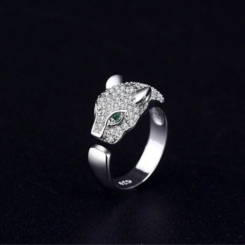 Лидер продаж ослепительное фианит Леопард открытый палец кольцо для женщин