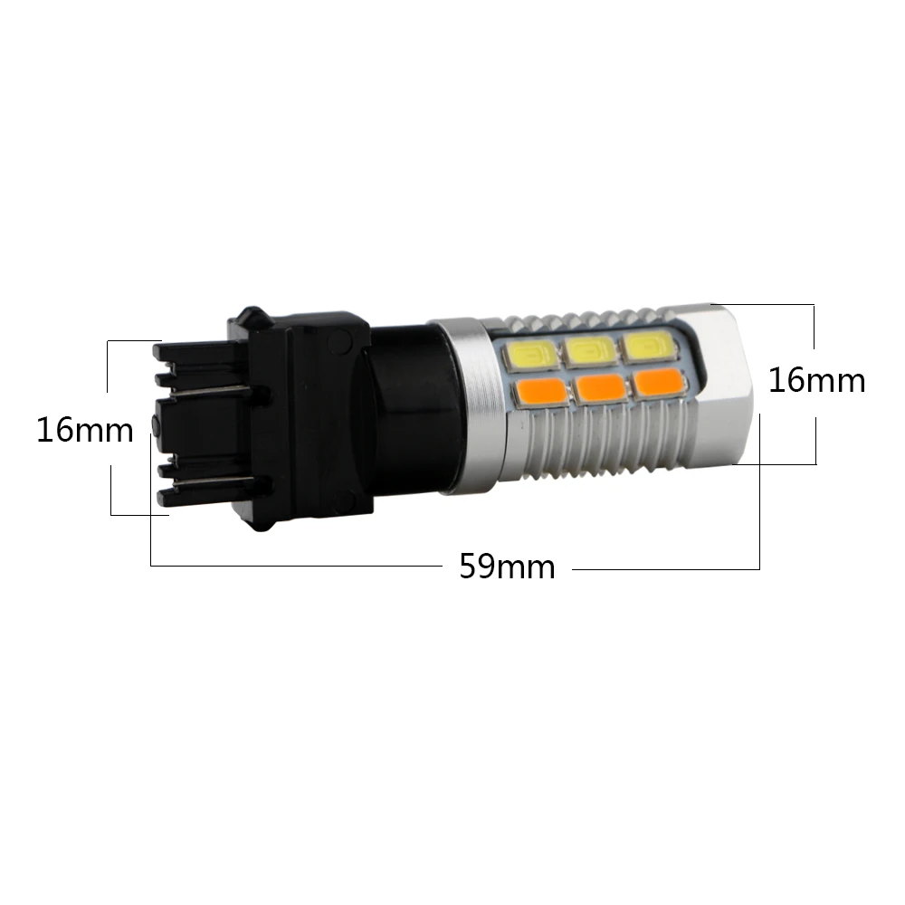 Новое поступление 20 шт. 1157 BAY15D 3157 7443 5630 22 SMD LED двухцветные янтарные/белые горки DRL