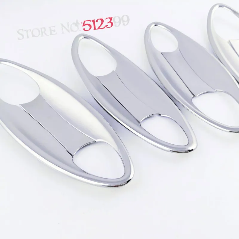 8 * ABS хромированные аксессуары внешняя дверь боковая ручка Чаша Крышка Накладка