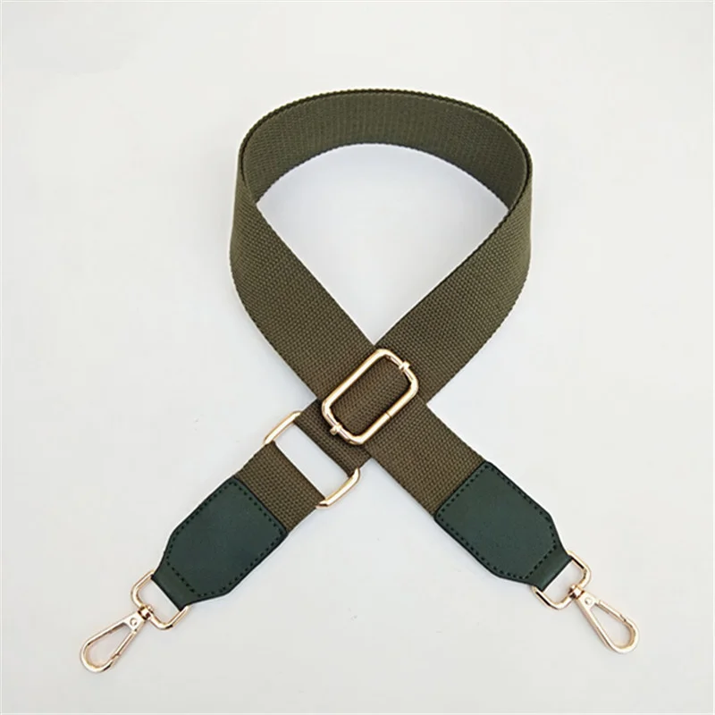 Green gold Новая сумка наплечный ремень холст PU наплечный ремень Новая мода легко захватывать наплечный ремень qq0002 - Цвет: Green gold