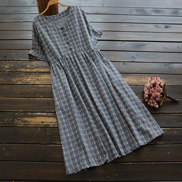 6146 новые летние женские винтажные Хлопковые Платья с коротким рукавом Mori Girl