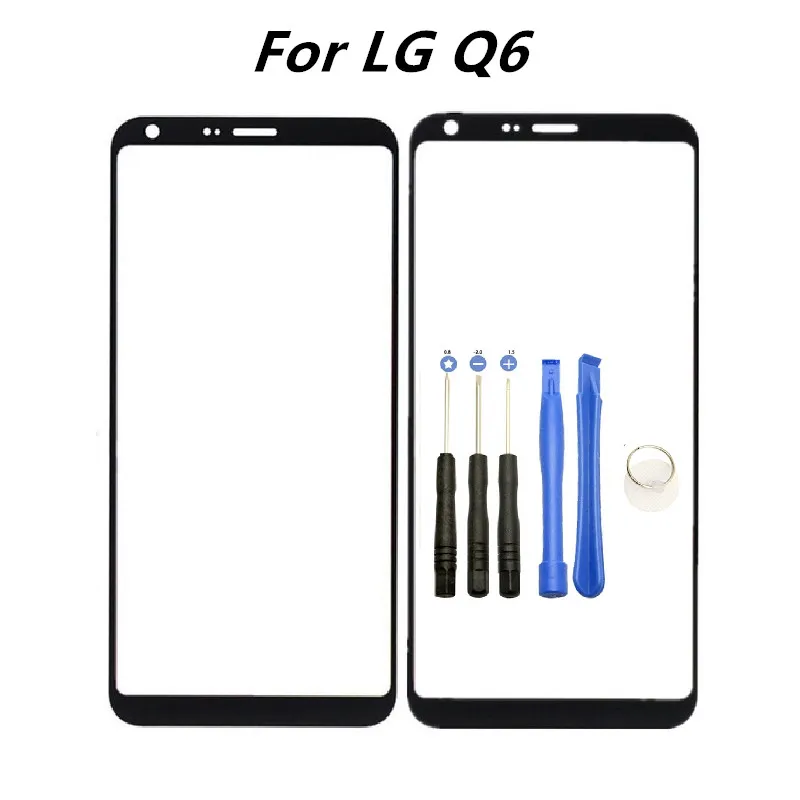 Для LG Q6 M700 M700AM M700A Внешний ЖК-экран передняя стеклянная крышка объектива для LG Q6 сенсорный экран замена стекла