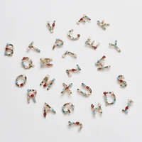 multicolor fashion 26 alphabet pendant charms from a z micro pave zircon initial letter couple name diy jewelry making