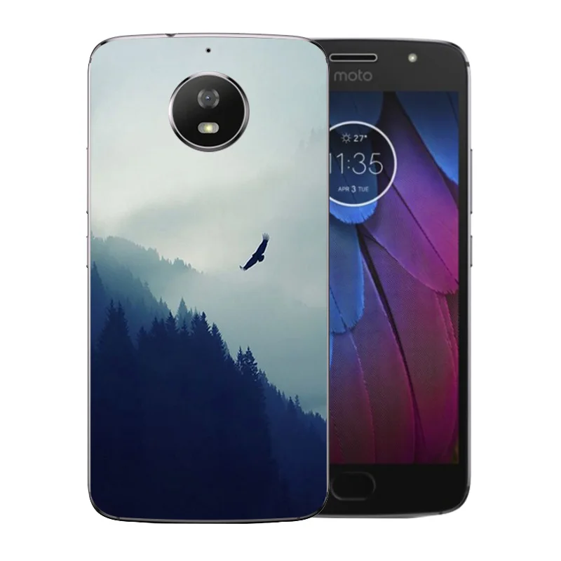 Чехол для телефона Motorola Moto G5s Сумка с ландшафтным узором тонкий мягкий