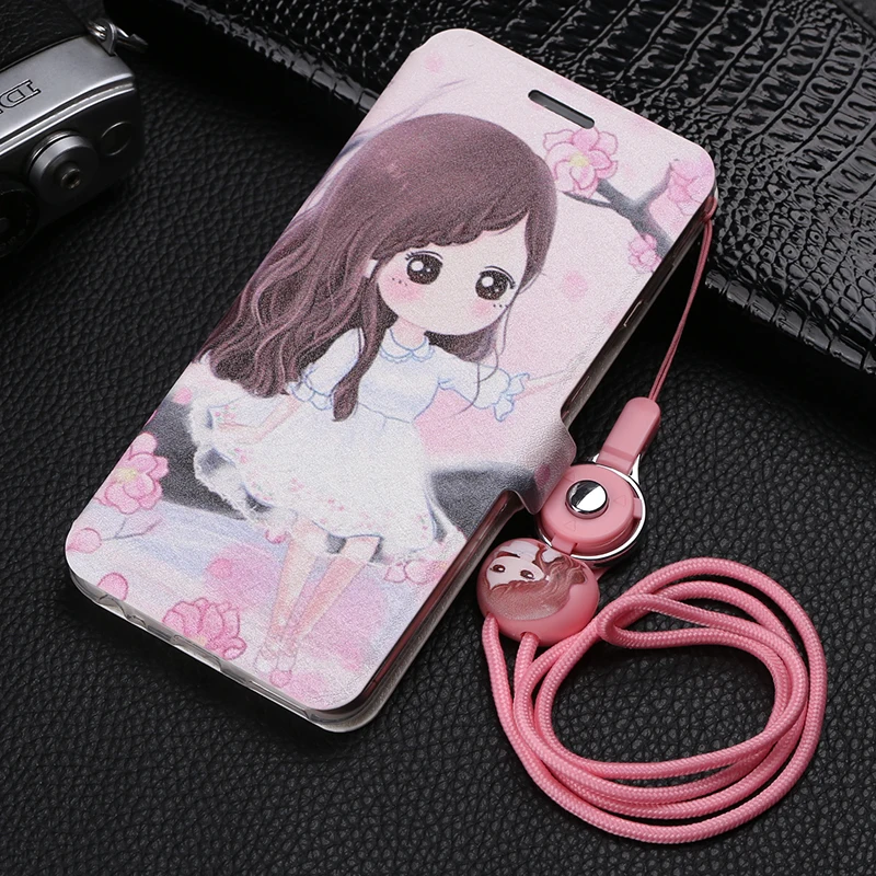 Cute Painted Flip Wallet Stand Leather Case For MEIZU Meilan 5 5S s Cover for meizu meilan note 3 cases | Мобильные телефоны и