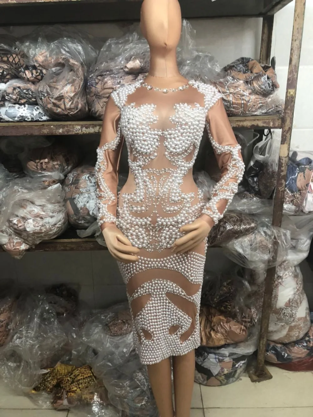 Рисунок 3 - Новое модное платье стразы с жемчужинами