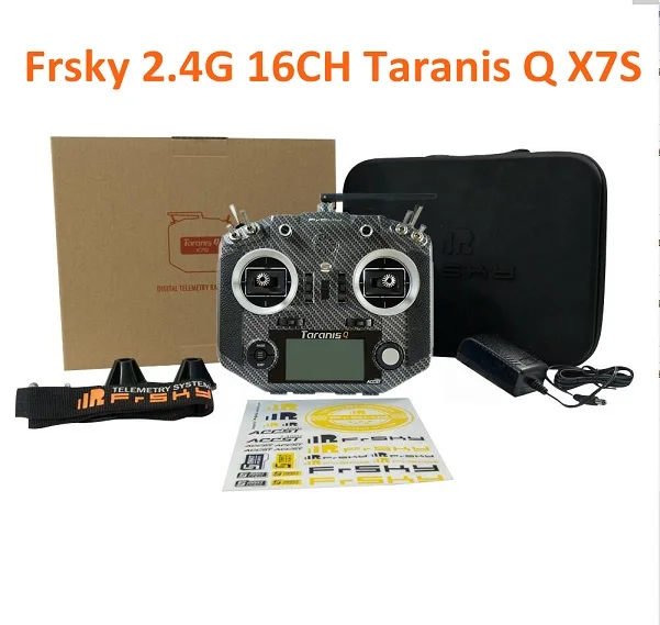 Carbon fiber Color Frsky 2,4G 16CH ACCST Taranis Q X7S передатчик TX режим 2 M7 Gimbal Удаленный передатчик для RC FPV гоночный Дрон без приемника - Цвет: Carbon fiber Color