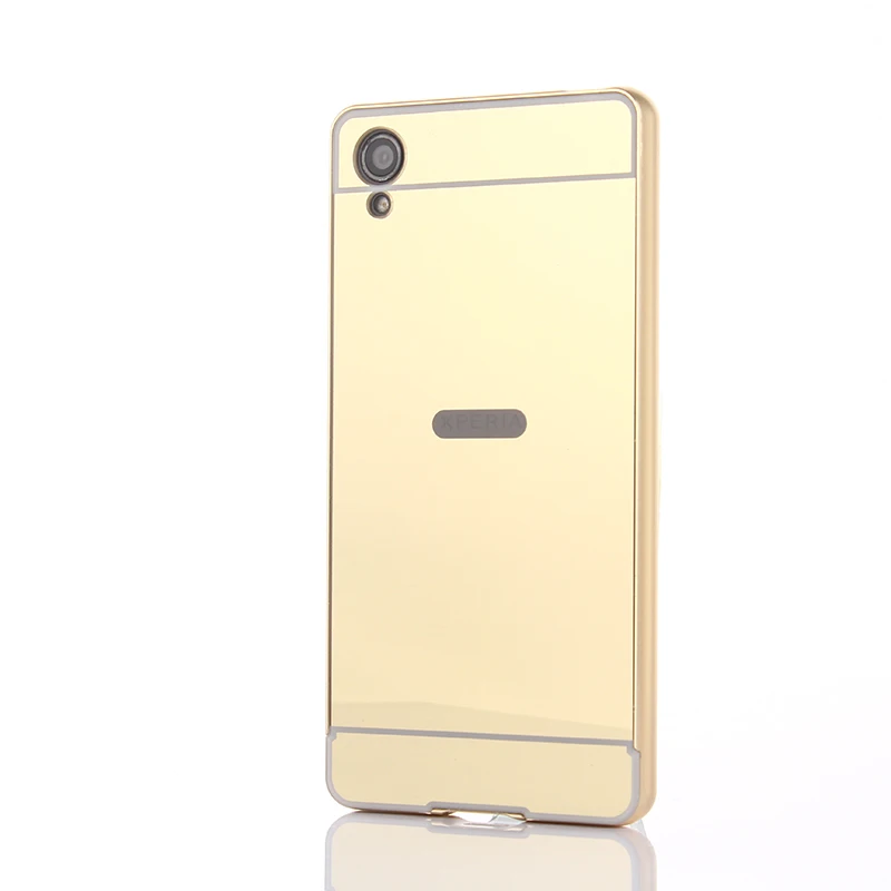 Для Sony XA1 XA X металлическая рамка с зеркальной задней крышкой чехол для Xperia Чехлы