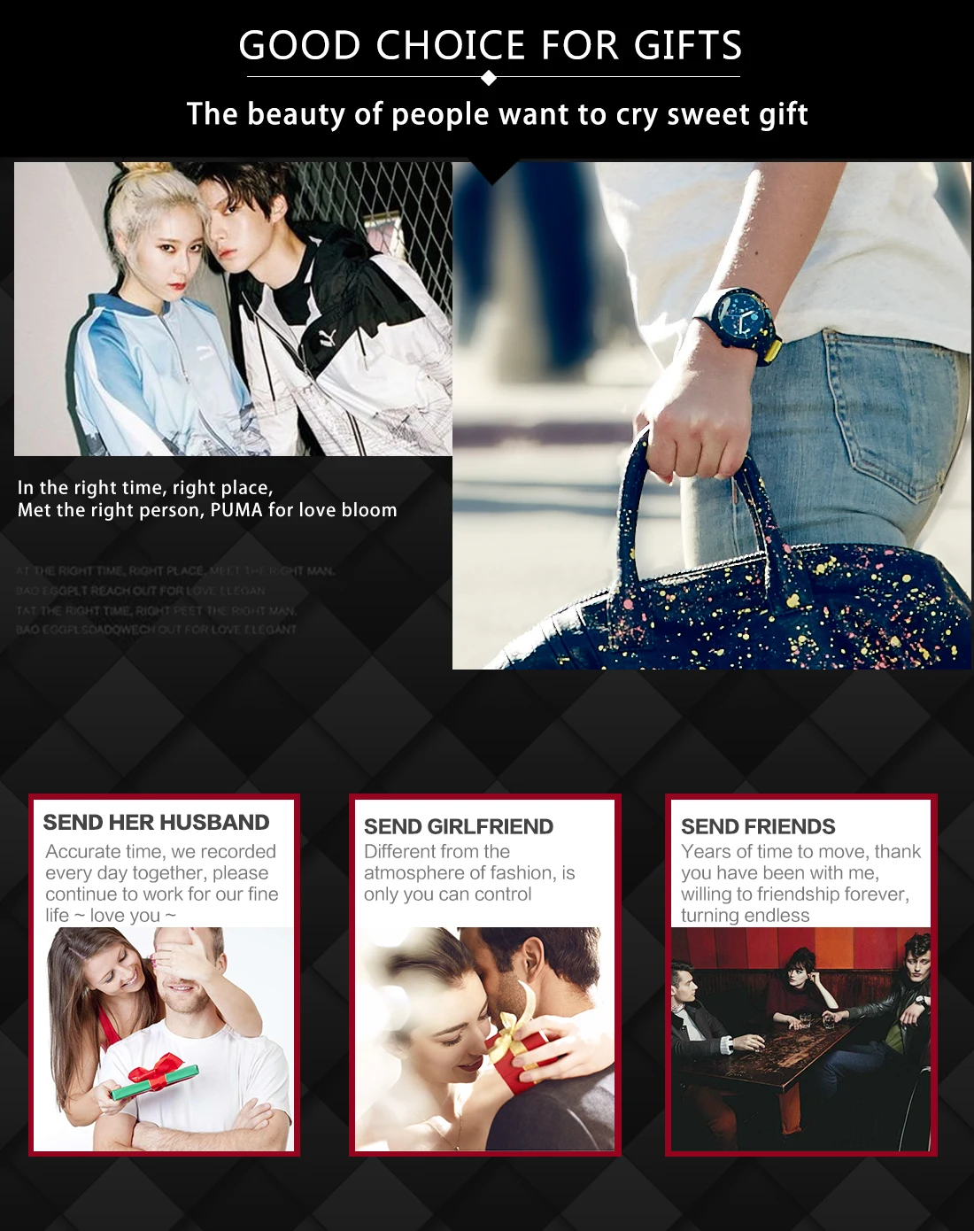 PUMA watch мужские часы мужские Современная Модные спортивные часы женщины Наручные