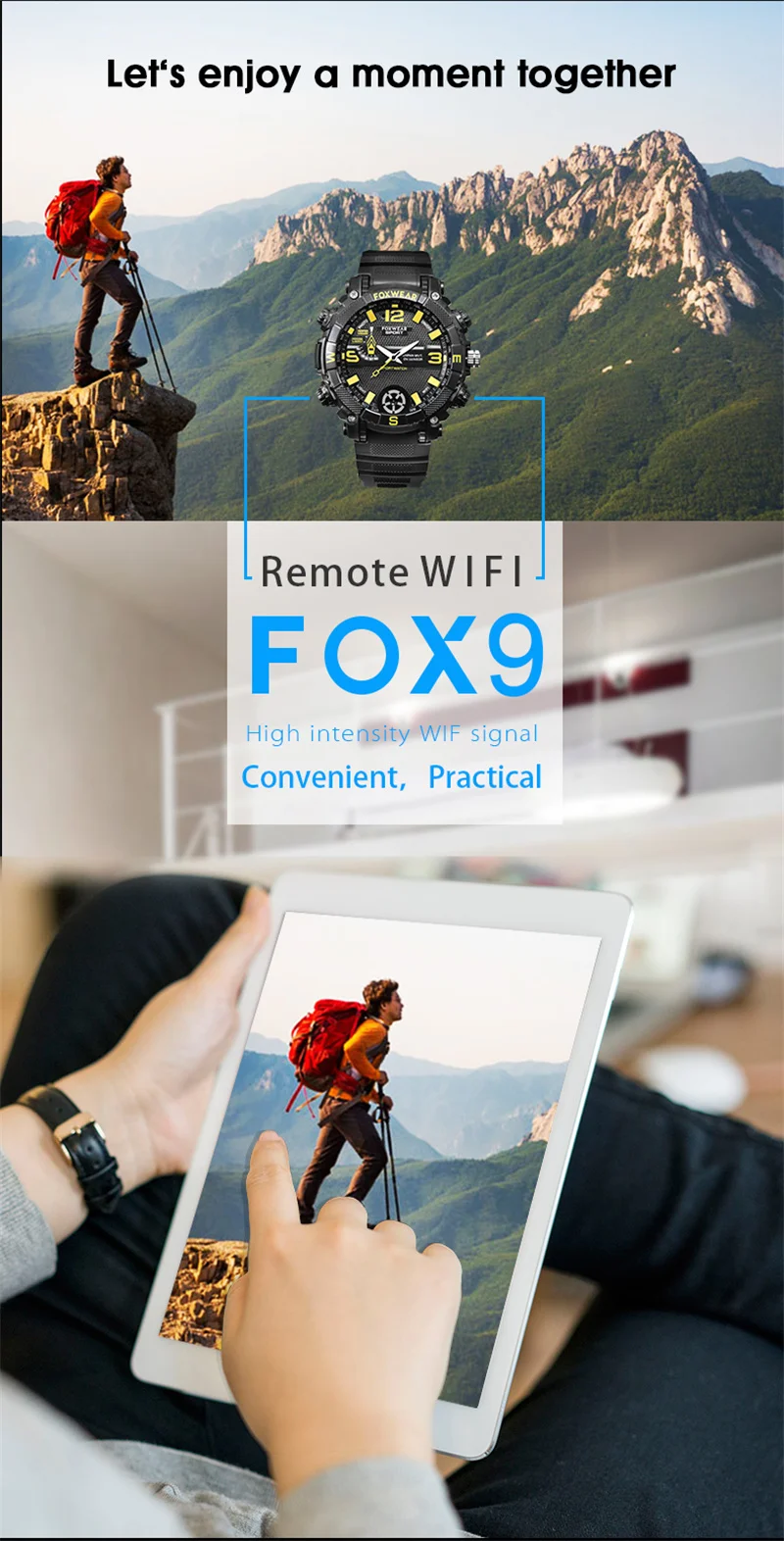 Wifi Hotspot водонепроницаемый монитор удаленная запись голоса фото видеокамера-карандаш спортивная езда SmartBand