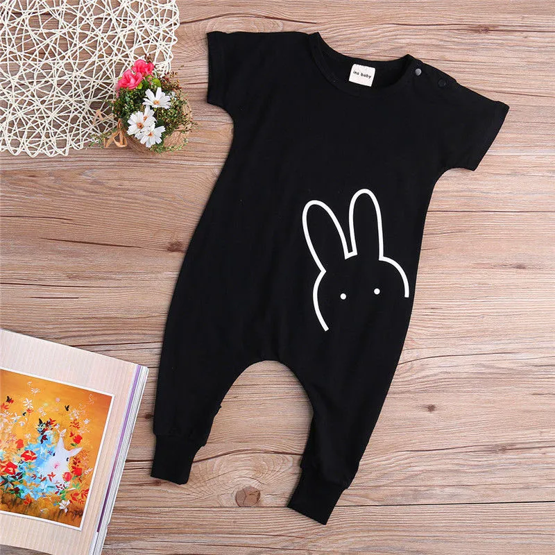 CANIS/популярный хлопковый Черный Повседневный Осенний комбинезон с кроликом для