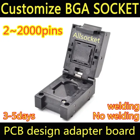 BGA297 пользовательский разъем адаптера тест jig BGA LGA297 LBGA297 CSP297 QFN297 разъем ЦП LPDDR North Bridge South