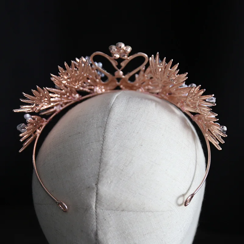 PEORCHID Винтаж свадебная корона queen Coroa Princesa Кристальные тиары и короны Лебедь свадебный обруч со стразами украшения для волос