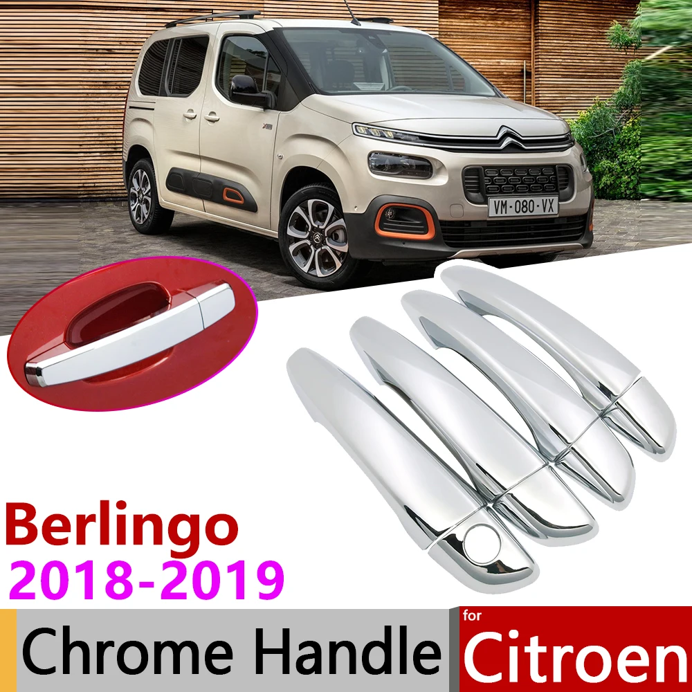 Для Citroen Berlingo XL 2018 2019 2020 Роскошная хромированная крышка для внешней дверной ручки