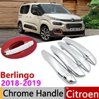 Для Citroen Berlingo XL 2018 2019 2020 Роскошная хромированная крышка для внешней дверной ручки автомобильные аксессуары наклейки отделка набор из 4 дверей
