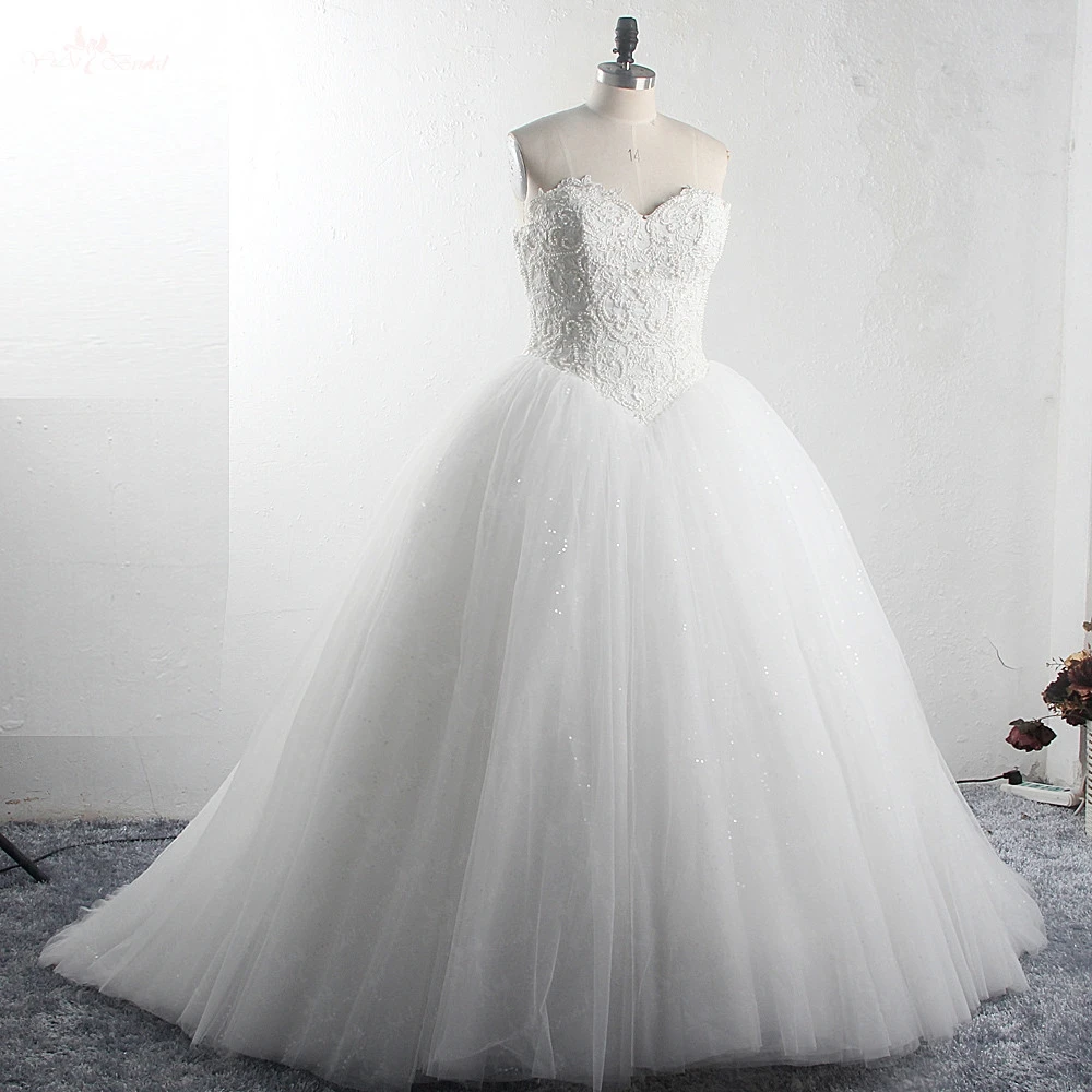 Элегантное фатиновое бальное платье RSW1511 с милым вырезом горловины Robe De Mariee Princesse