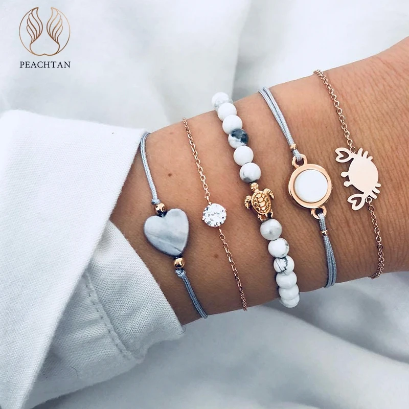 Женские браслеты с кисточками Peachtan модные украшения для вечеринок уличная