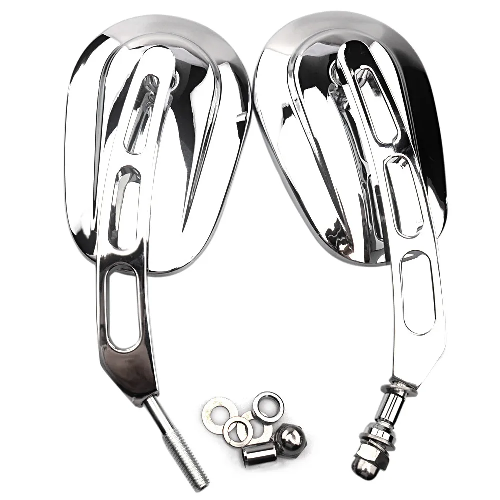 Боковое зеркало заднего вида 8 мм для Harley Road King Touring XL 883 Sportster Dyna FXDF FLSTF Softail Springer V-ROD