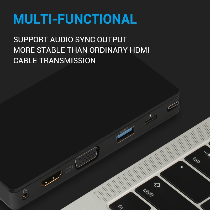 Highever несколько 5 в 1 Тип C на HDMI 1080 P адаптер VGA USB 3 0 AUX PD для Мобильные телефоны