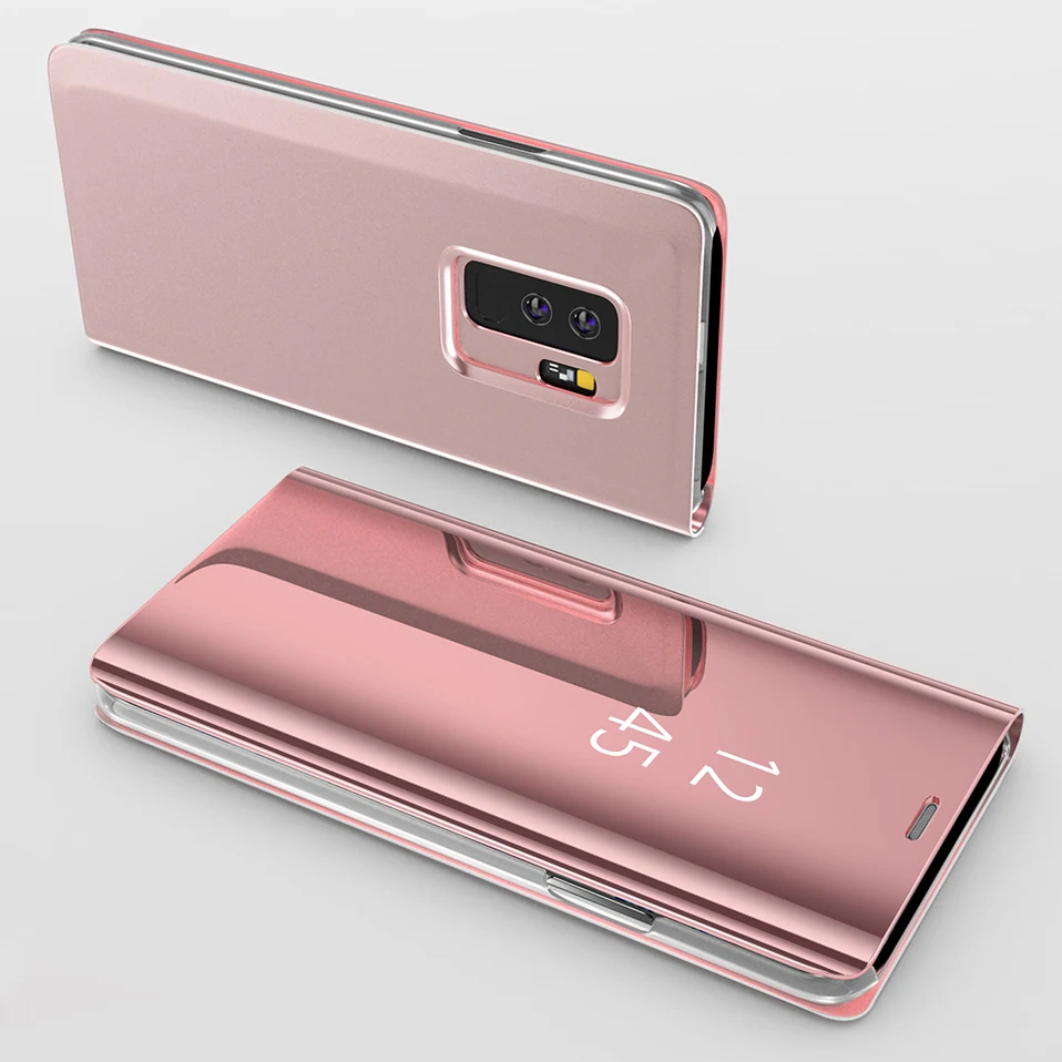 Зеркальный флип-чехол для samsung Galaxy S9 S9plus S8 A50 A30 A8 A6 плюс J7 J6 J8 S7 края крышки для samsung A5 A7 J5 J7 Note 8, 9