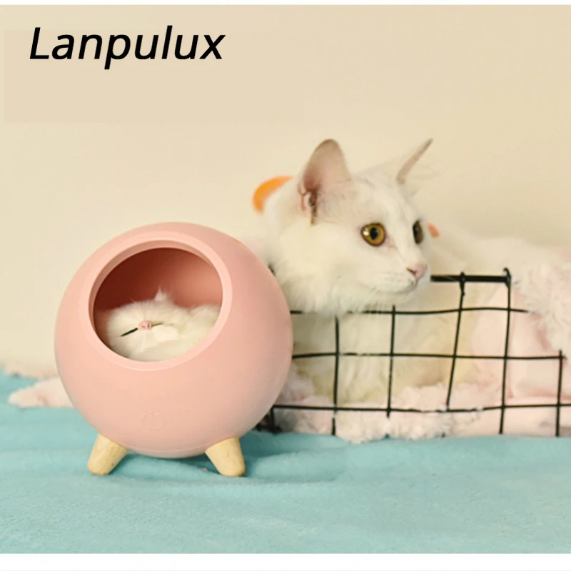 Lanpulux ночное освещение для сна с кошкой зарядка через USB гнездо дизайн