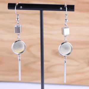 Заушники onwear для изготовления ювелирных изделий, нержавеющая сталь серьга с пустым основанием, диаметр 12 мм, 5 пар