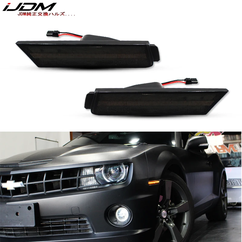 IJDM 12 В янтарсветодиодный ные Передние боковые габаритные огни для 2010 2015 Chevy Camaro LH