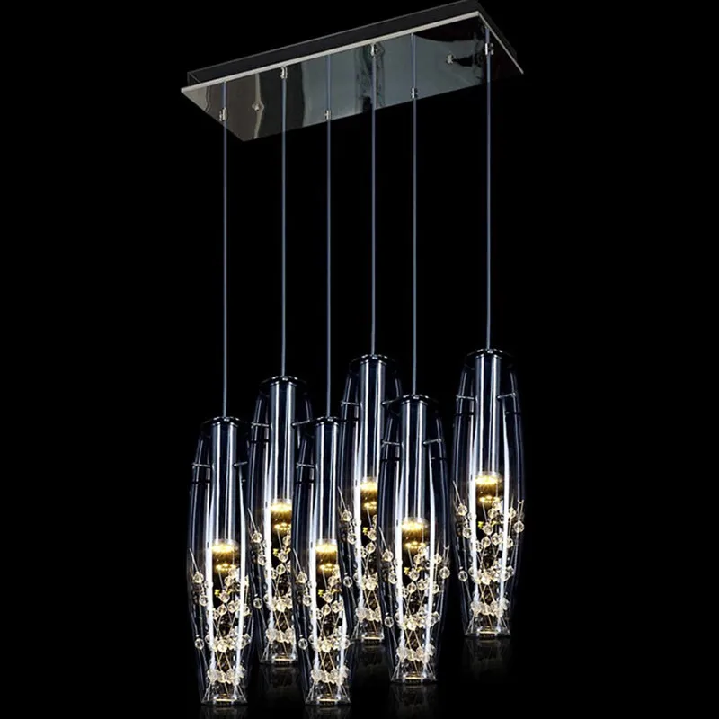 

Glass Restaurant Led Pendant Lights Modern Kitchen Lamp Bar Coffee shop Hanglamp Nordic Luminaria Indoor Hanging Lamp Fixtures