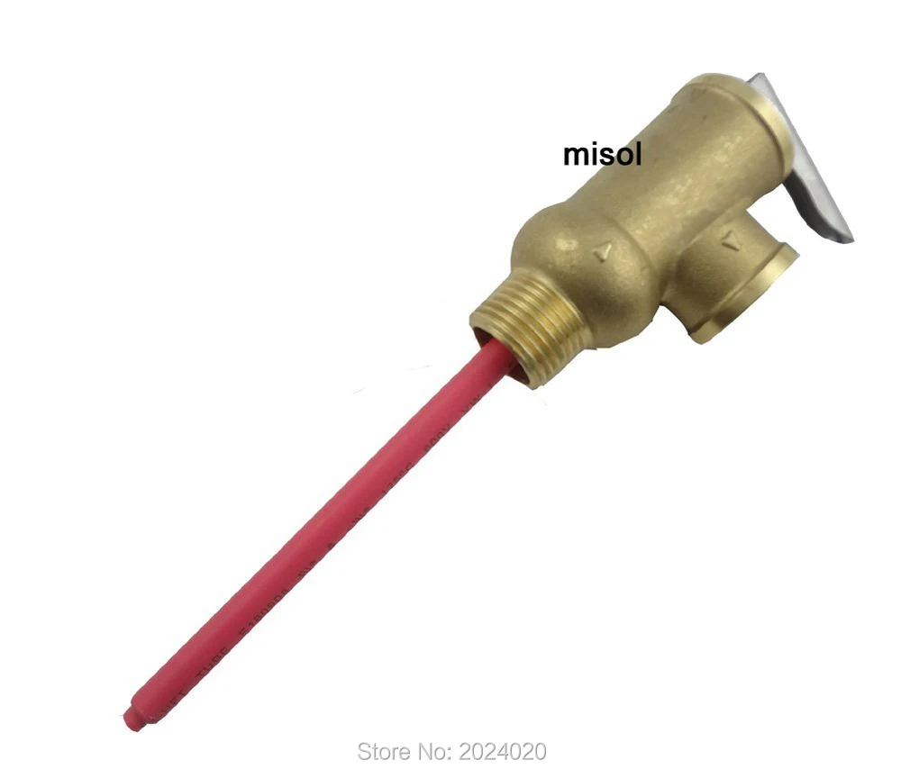 

10 pcs of Brass TP Valve 1/2" DN15, temperature pressure relief valve