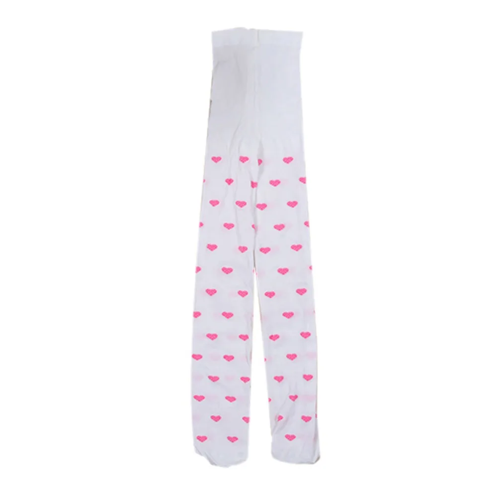 Красивый узор с изображением сердца длинные Стрейчевые леггинсы для маленьких