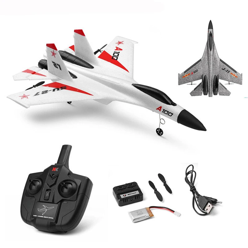 Wltoys XK A100 SU27 RC самолет 2 4G 340 мм 3CH самолёт с неподвижным крылом уличные игрушки