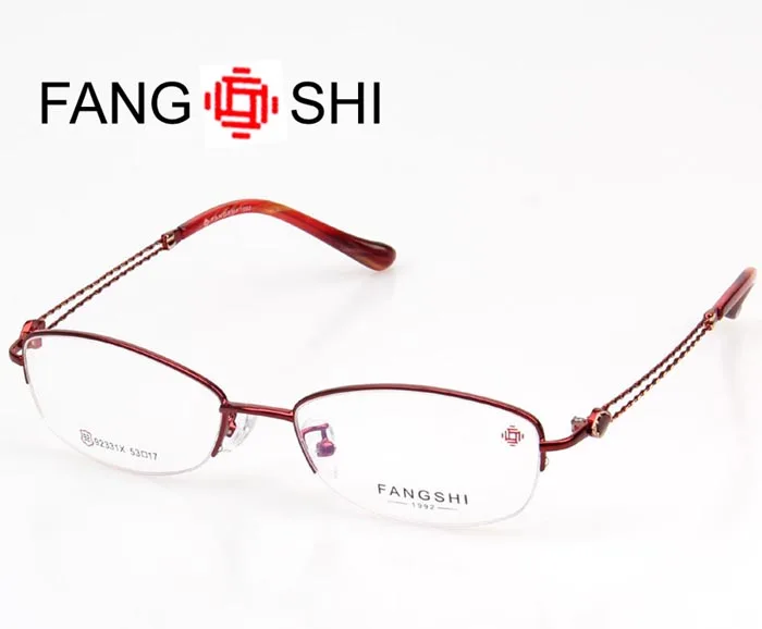 Бренд Fang Shi, женские очки, очки, оправа, сплав, очки, полуоправы, оптические очки, очки oculos feminino
