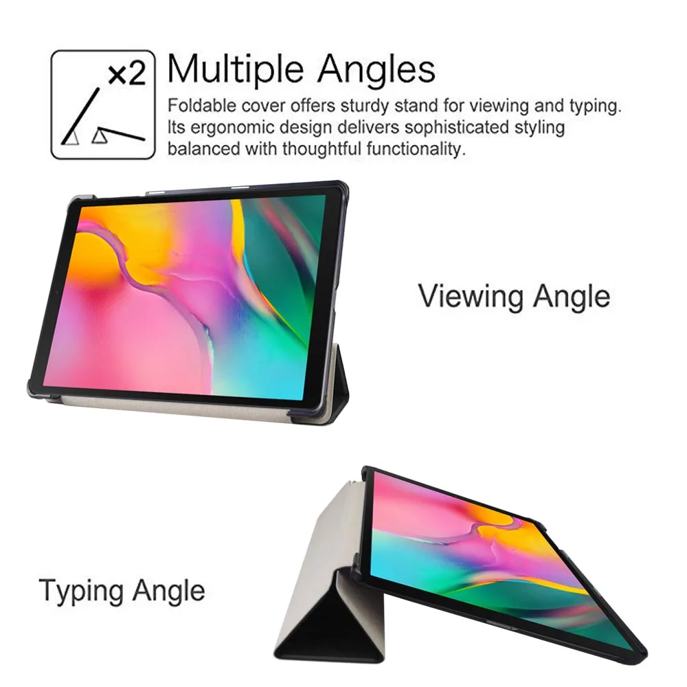 Тонкий складной магнитный чехол подставка из искусственной кожи для Samsung Galaxy Tab A